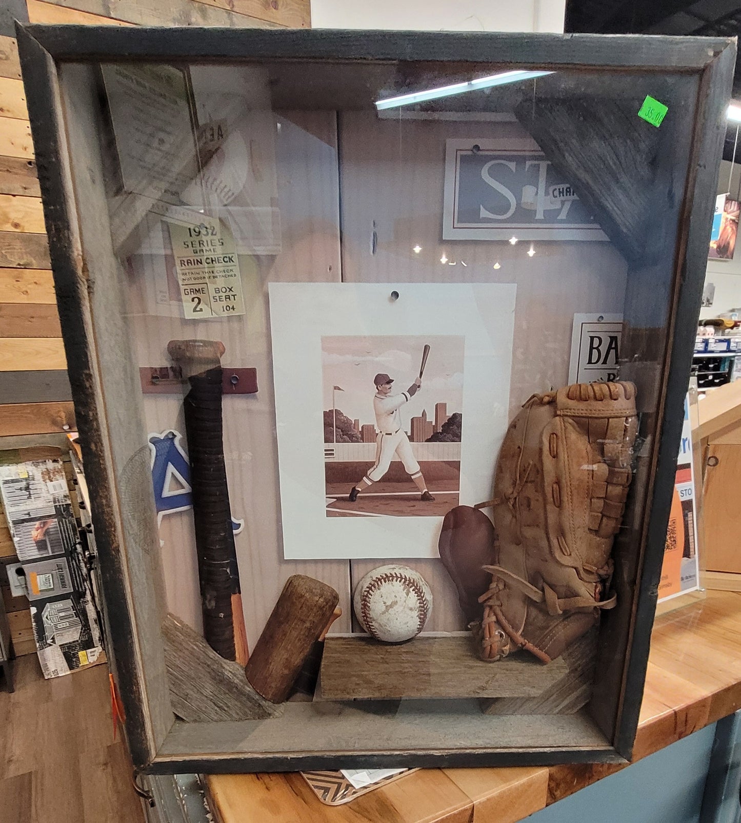 Baseball Shadow Box Wall Art