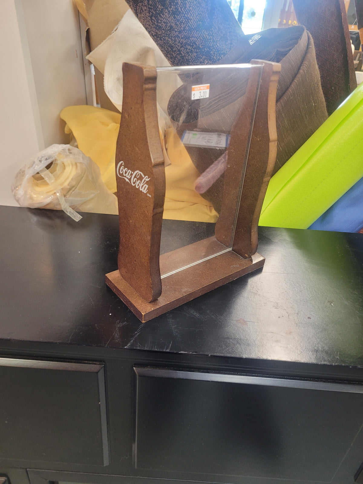 Coca-Cola Wooden and Glass Display Stand