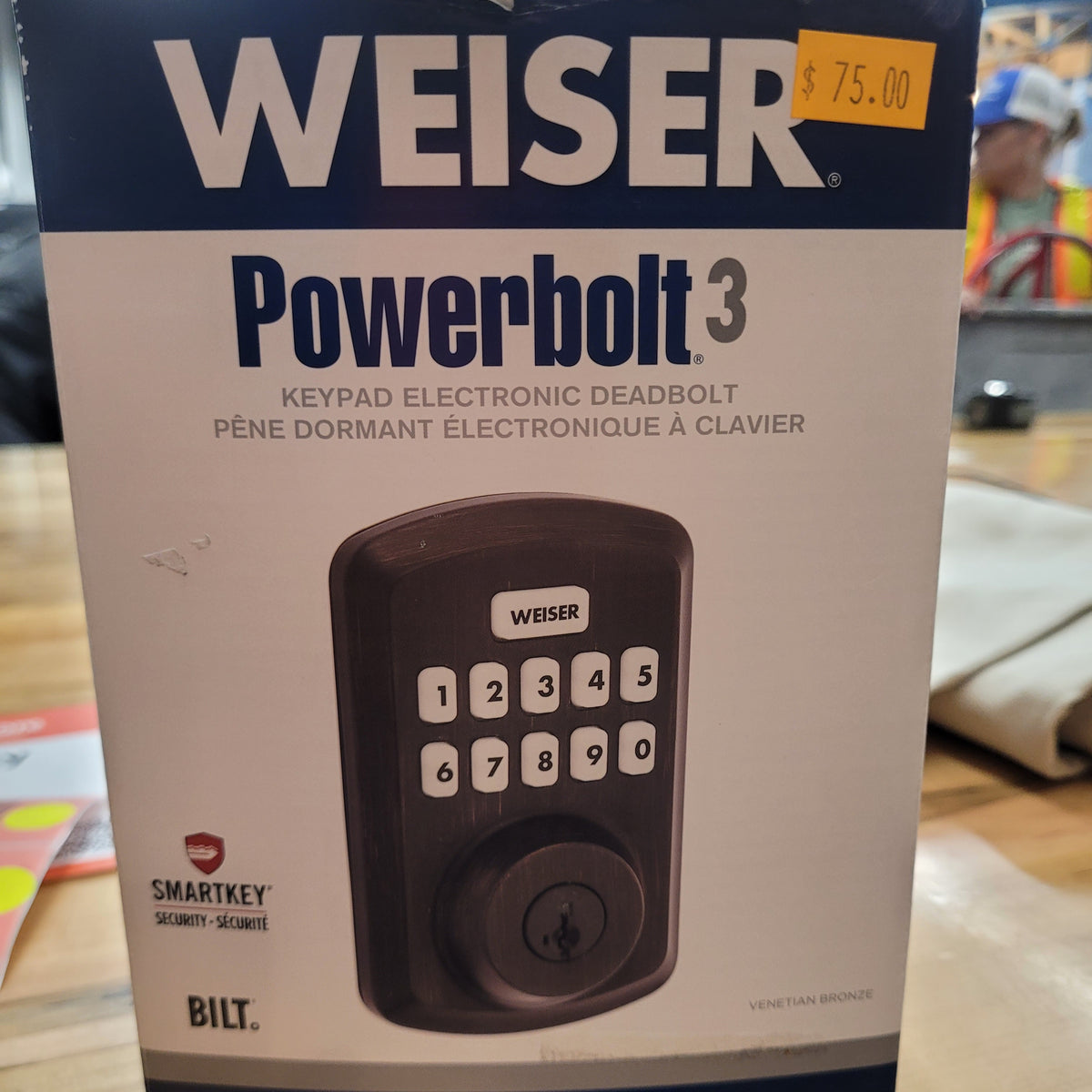 Weiser Powerbolt 3 Electronic Keypad Deadbolt – Venetian Bronze
