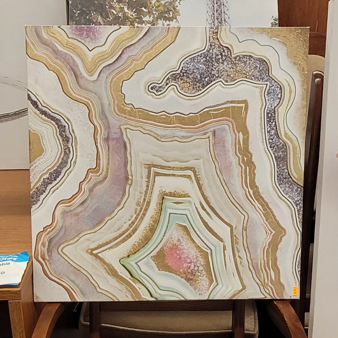 Abstract Agate-Inspired Wall Art