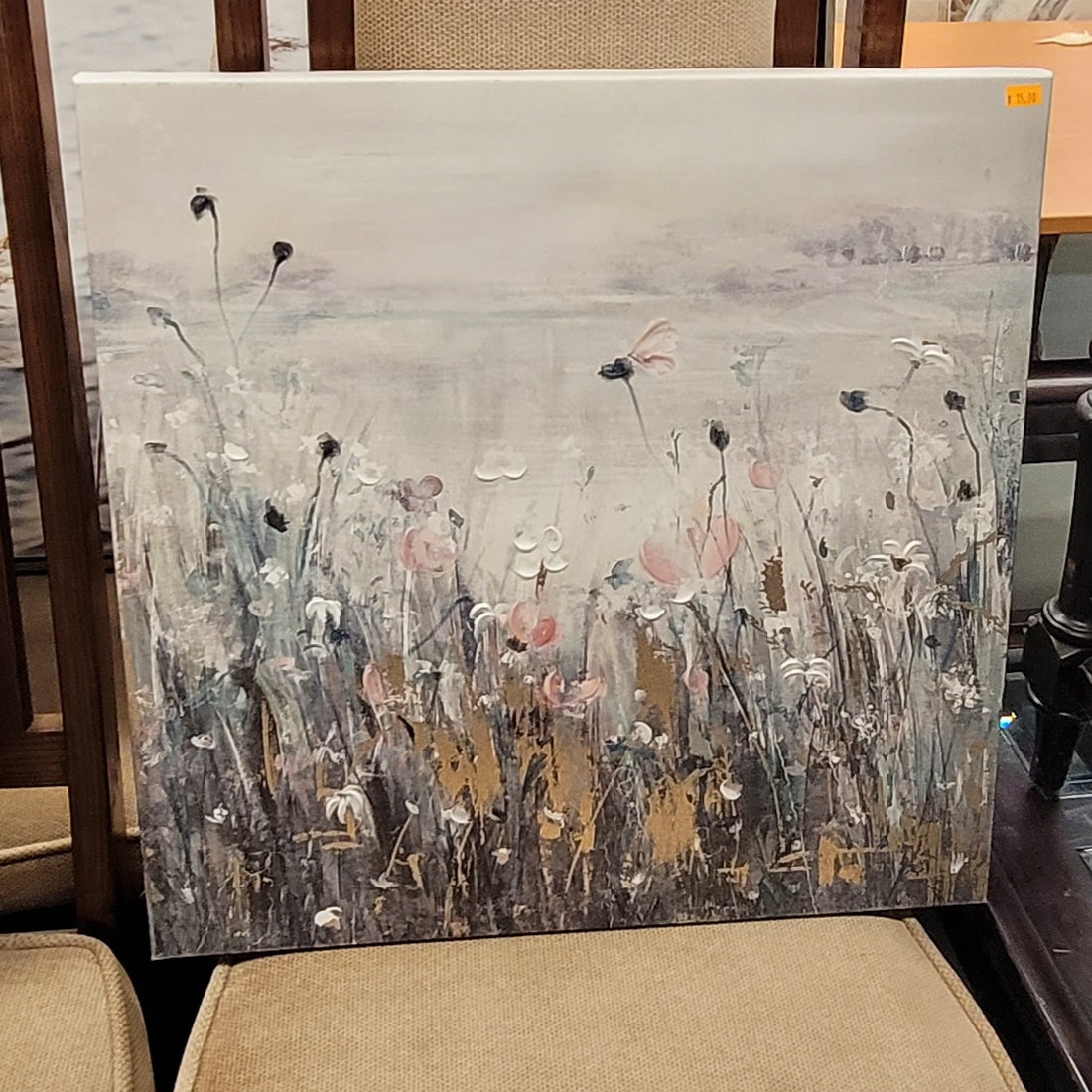 Soft Neutral Wildflower Wall Art