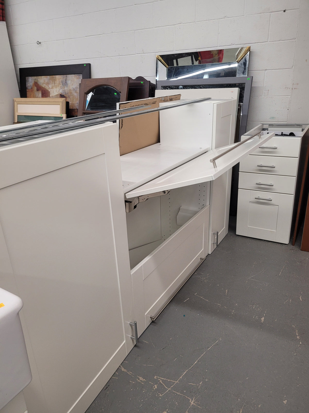 White Farmhouse Kitchen Cabinet Set-SK060