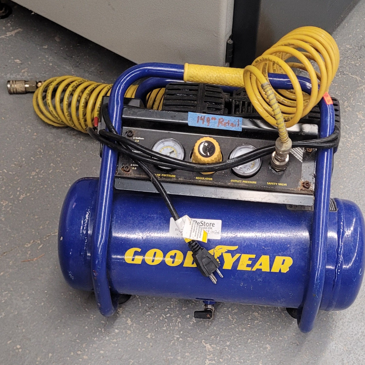 Goodyear Portable Air Compressor with Coiled Air Hose