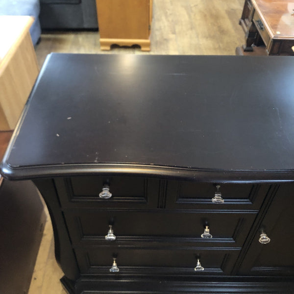 Elegant Black Traditional Buffet Cabinet