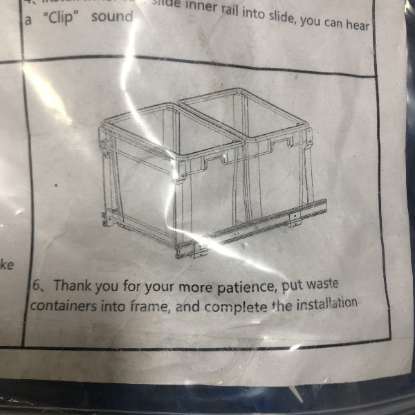 Pull-Out Grey Trash Can