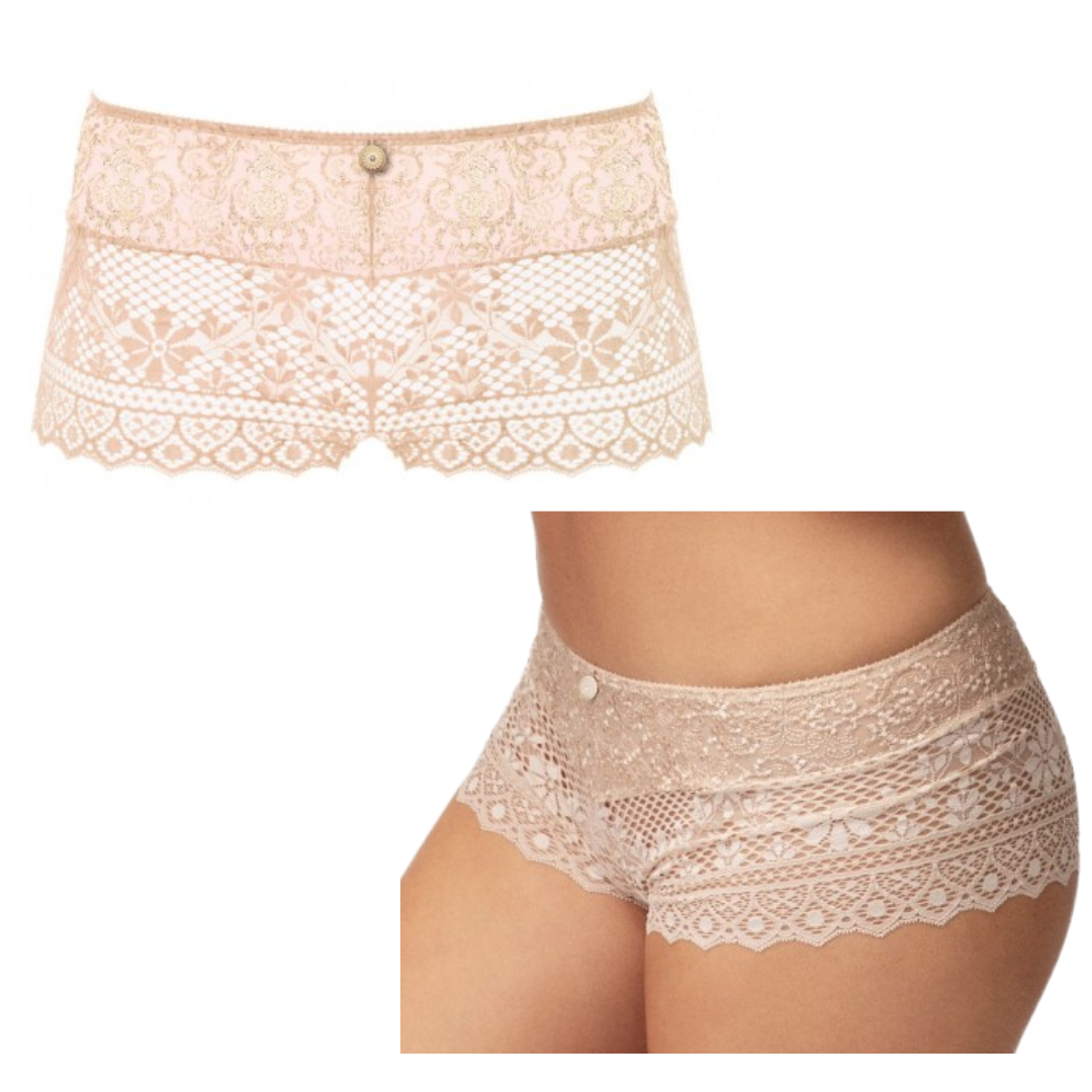 Empreinte “Cassiopee” Lace French Knickers - Creamy Beige