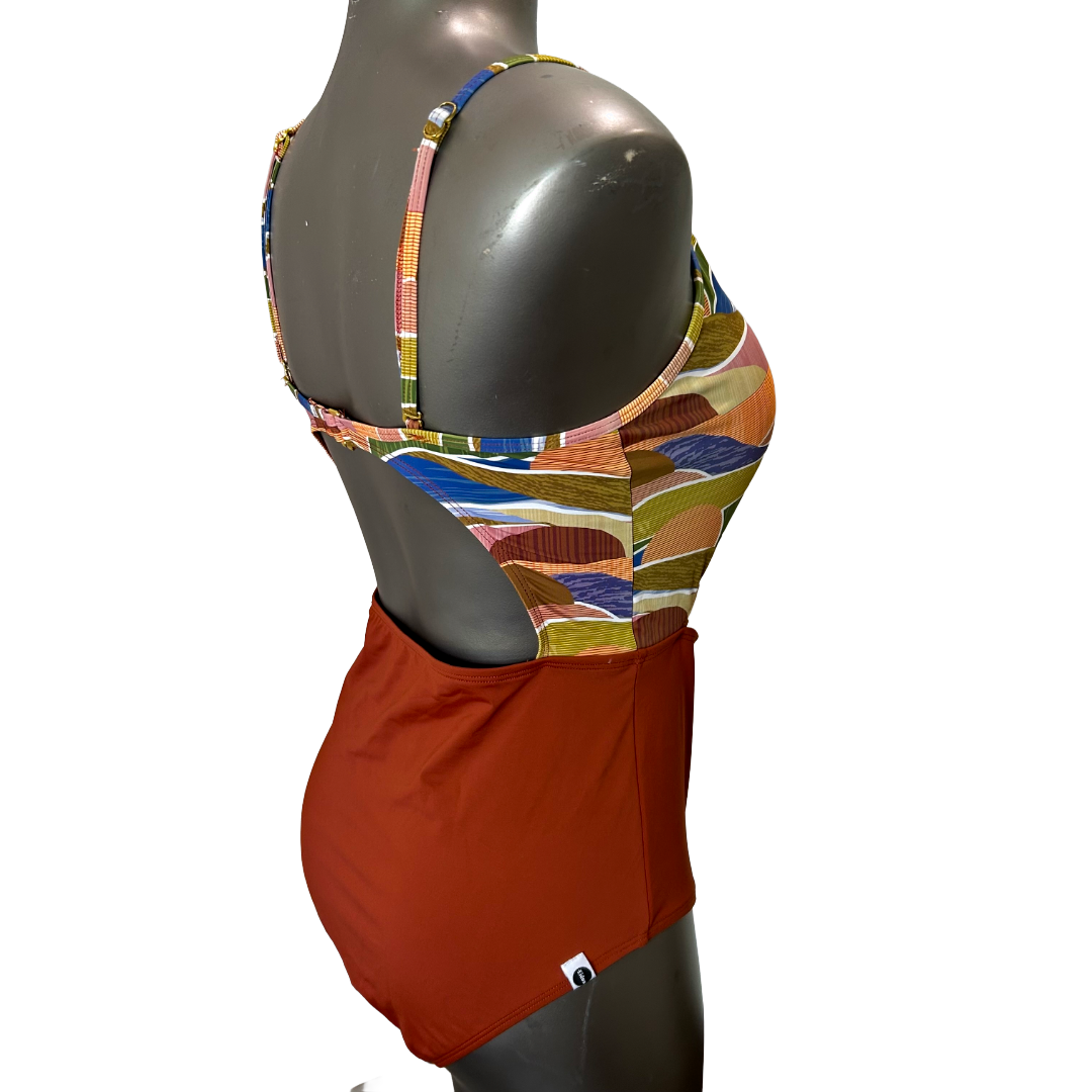 Vibrant One-Piece Swimsuit - Sz Large (C4)