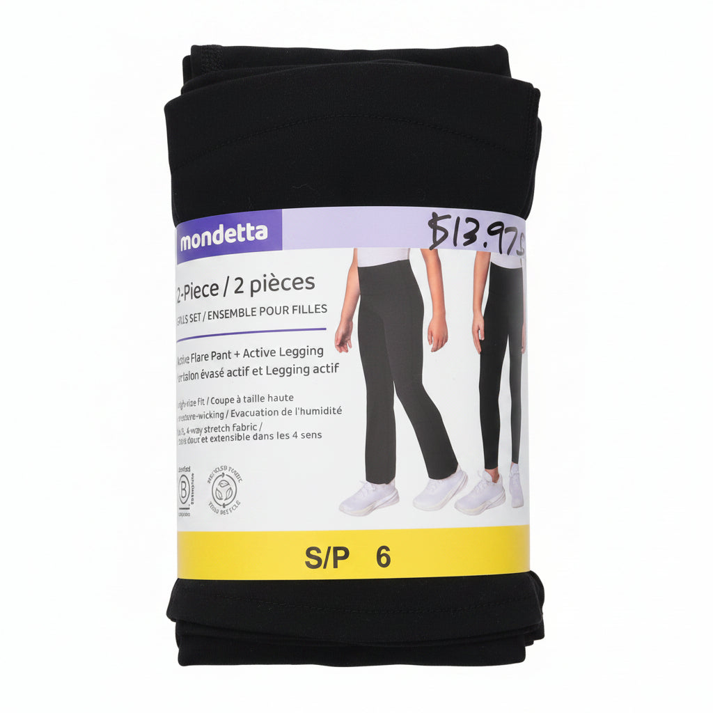 LQ - 2 PIECE GIRLS LEGGINGS - GIRLS SMALL