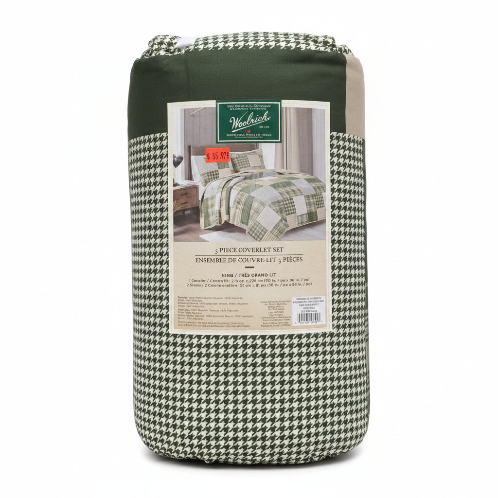 LQ - WOOLRICH 3 PIECE COVERLET SET