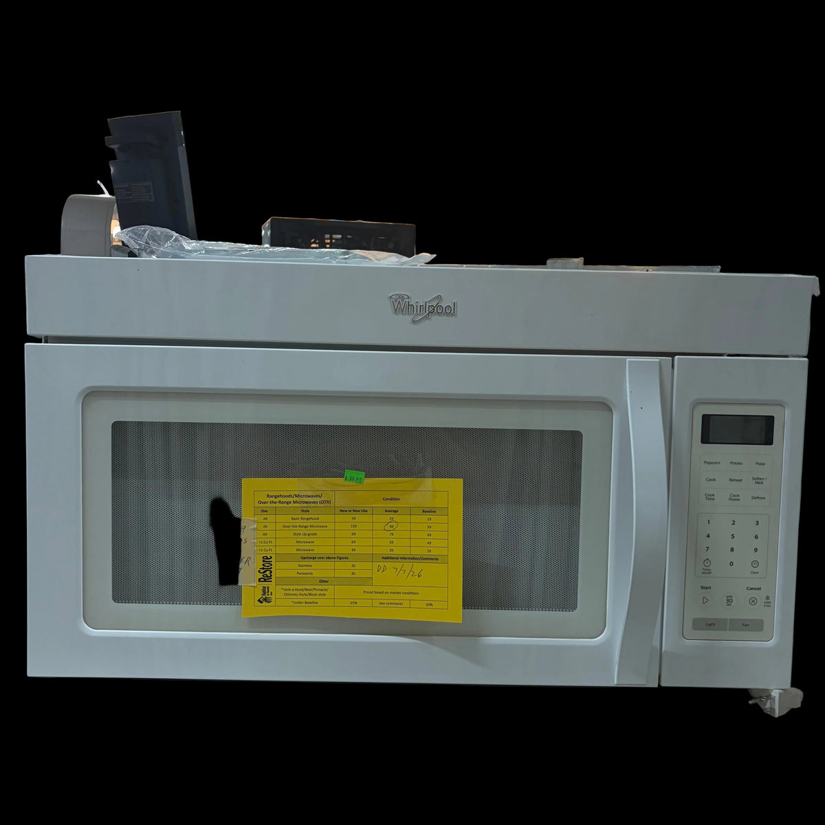 WHIRLPOOL MICROWAVE
