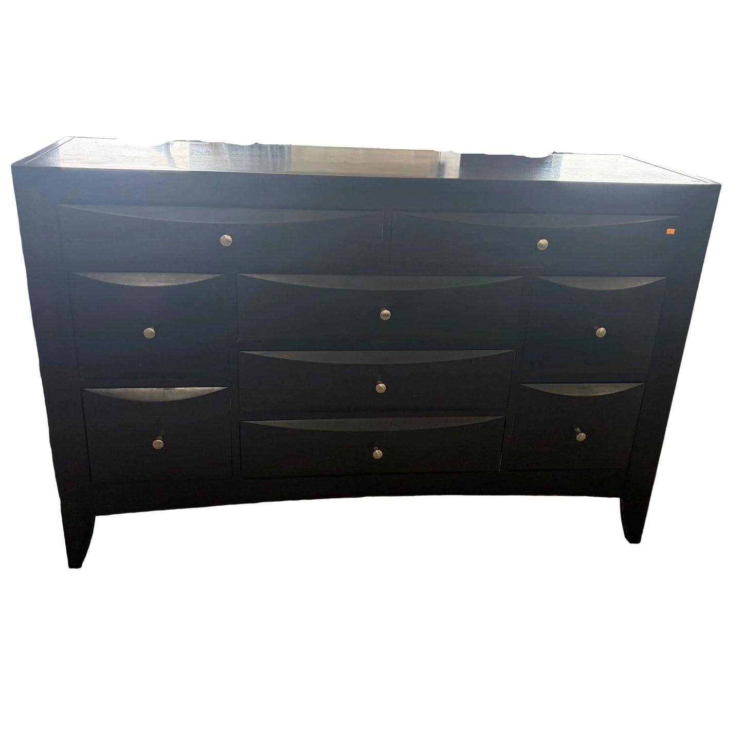 LARGE BLACK 9 DRAWER DRESSER