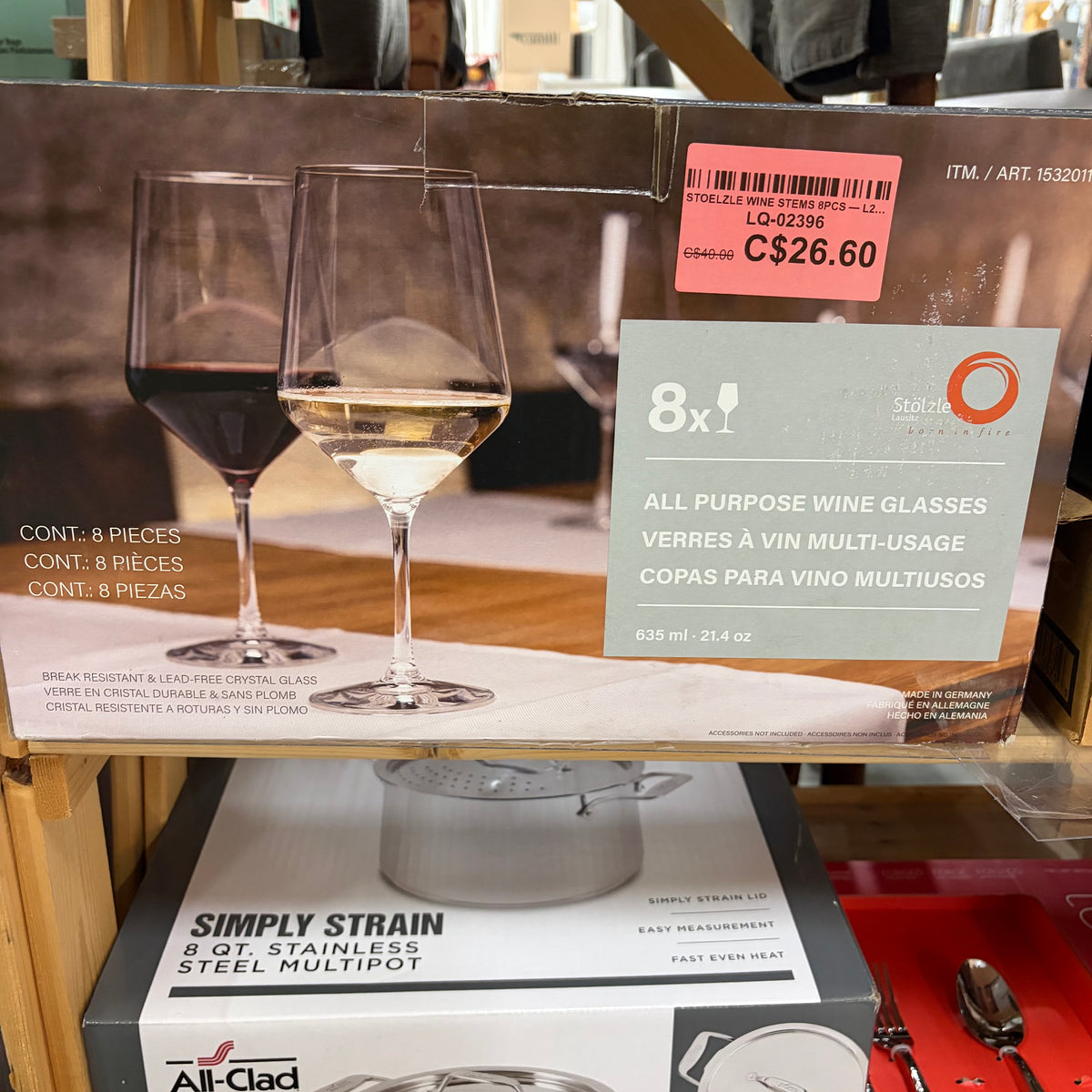 STOELZLE WINE STEMS 8PCS — L26-6