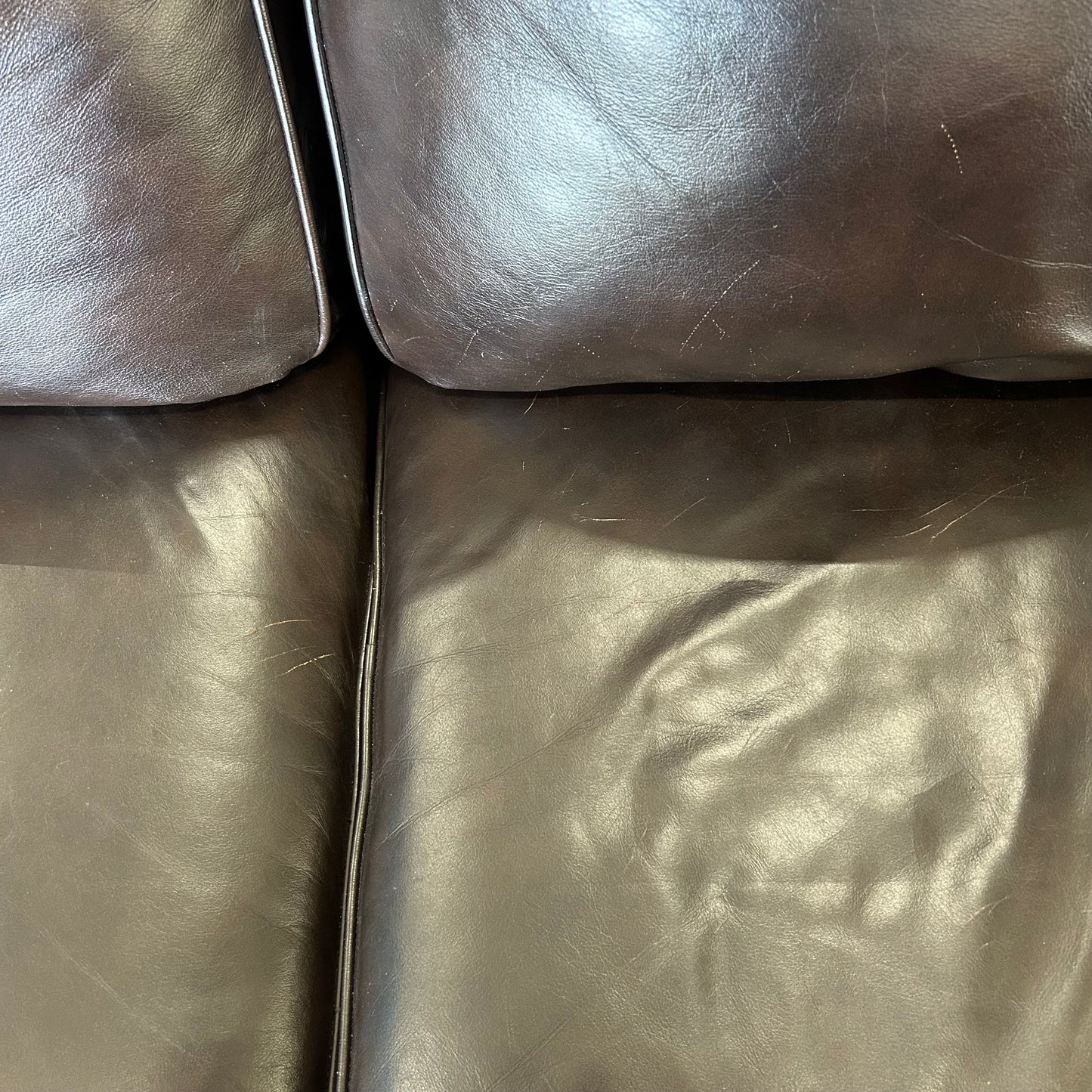 LEATHER PULL-OUT COUCH