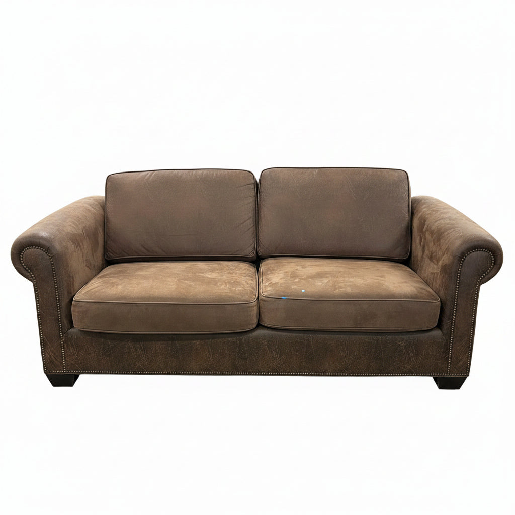 BROWN SUEDE COUCH