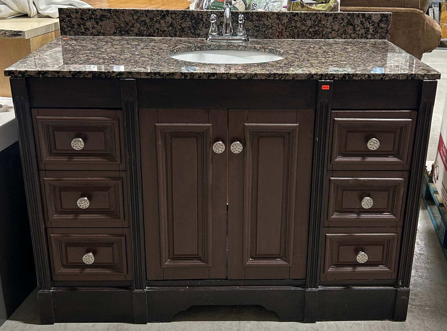 VANITY WITH GRANITE COUNTERTOP