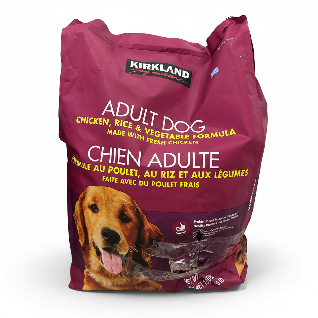 40LB KIRKLAND CHICKEN, RICE, AND VEGETABLES DOG FOOD