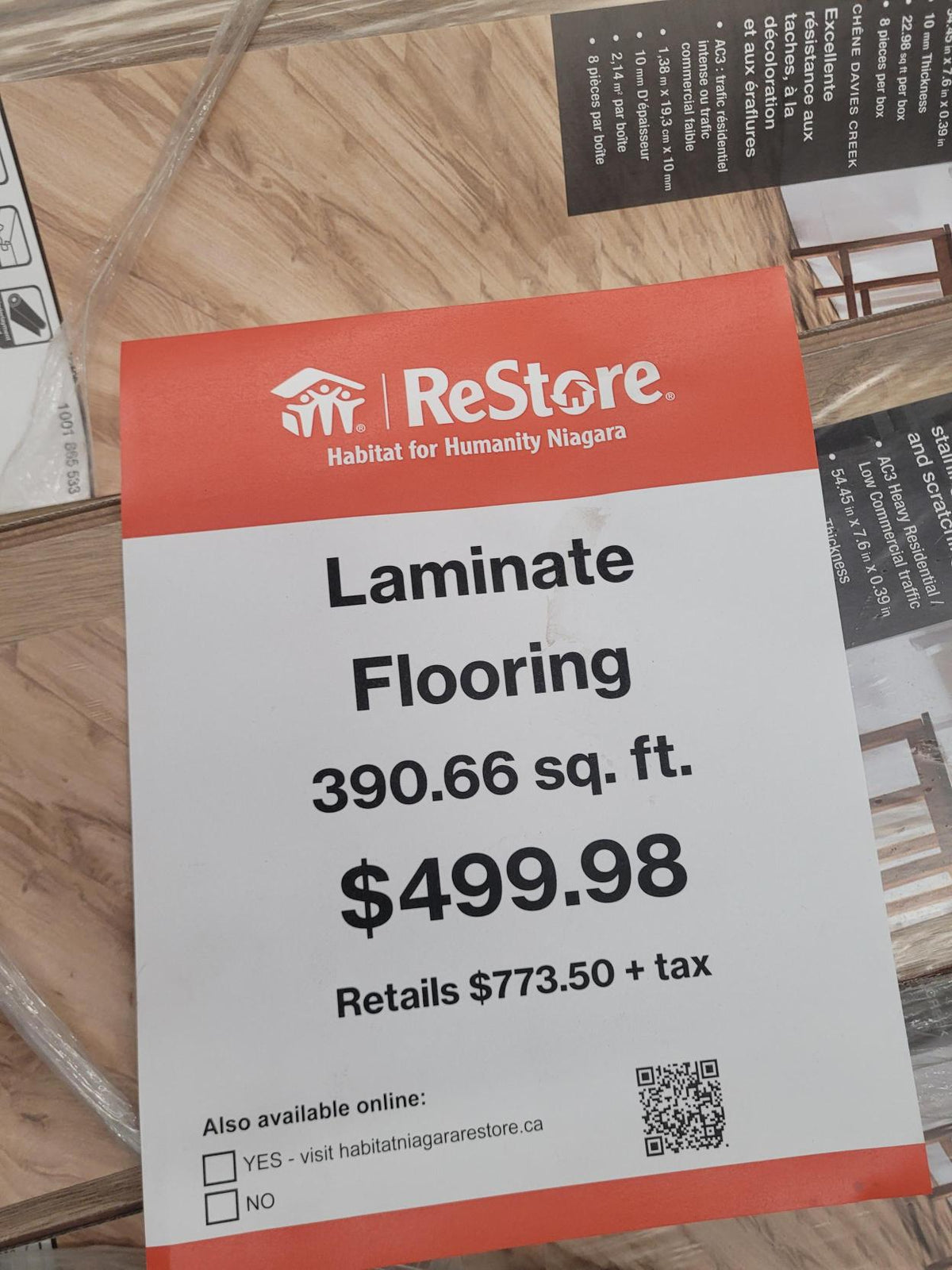 Davies Creek Oak 10mm Laminate Flooring 390 sq ft