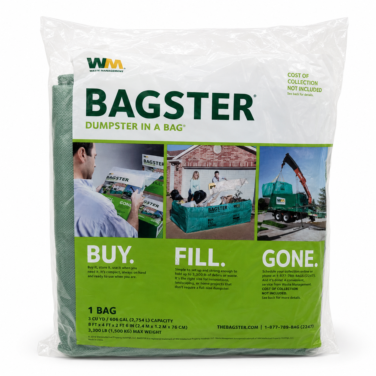 Waste Management Bagster Dumpster in a Bag