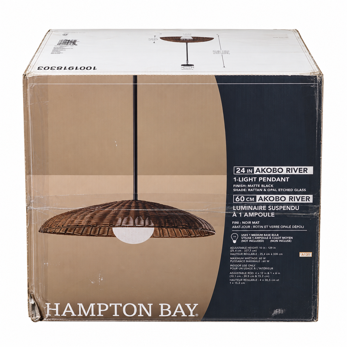 Hampton Bay Akobo River 24" Pendant Light