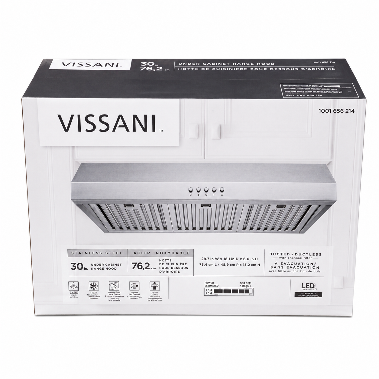 VISSANI 30" Under-Cabinet Range Hood