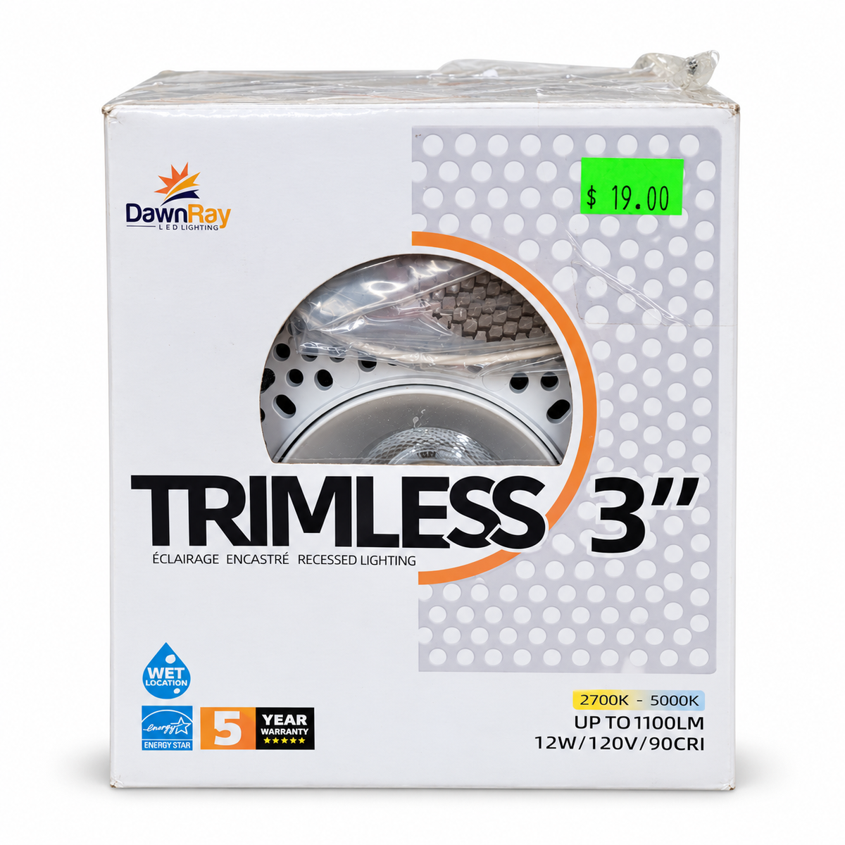 DawnRay Trimless 3-Inch LED Recessed Light