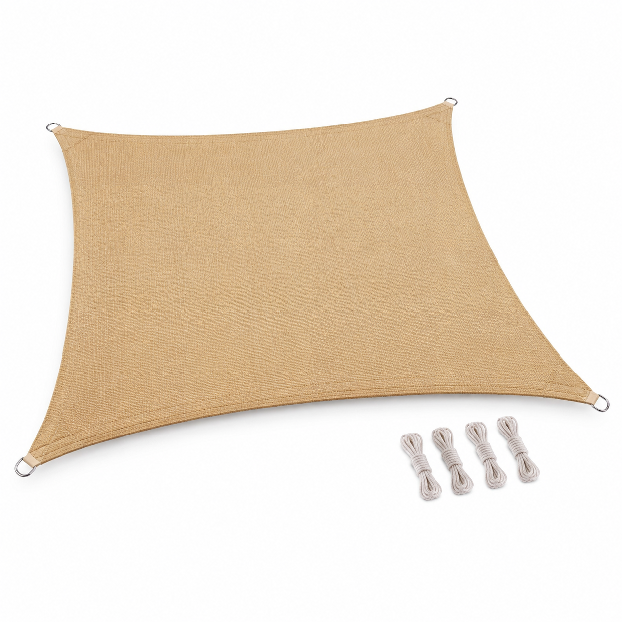 Outsunny 10' × 10' Square Sun Shade Sail – Sand