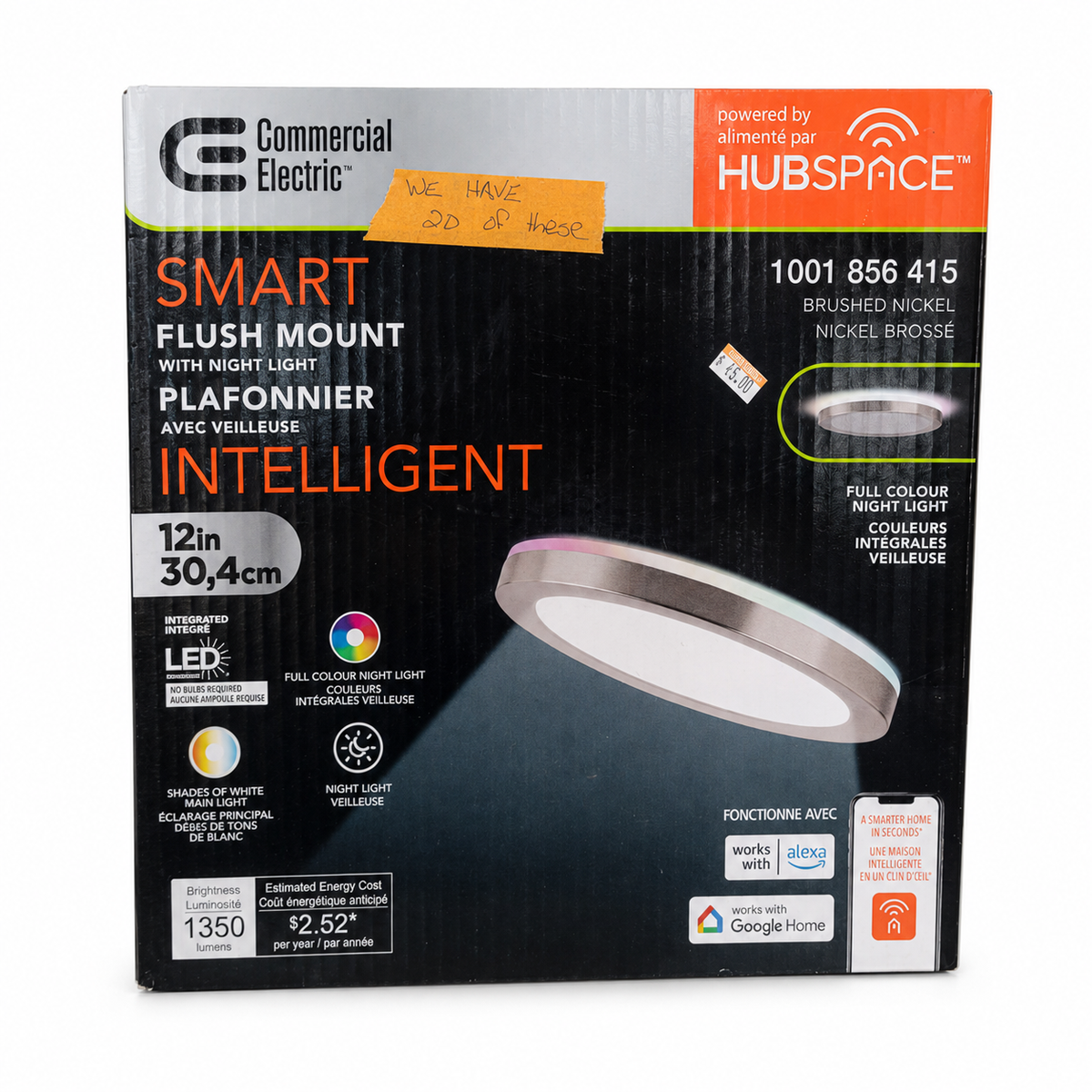 Smart LED Flush Mount with Night Light