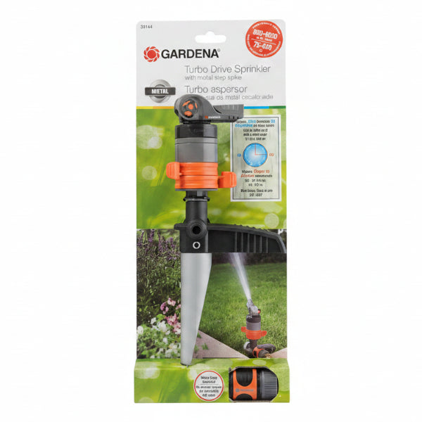 GARDENA Turbo Drive Sprinkler with Metal Step Spike