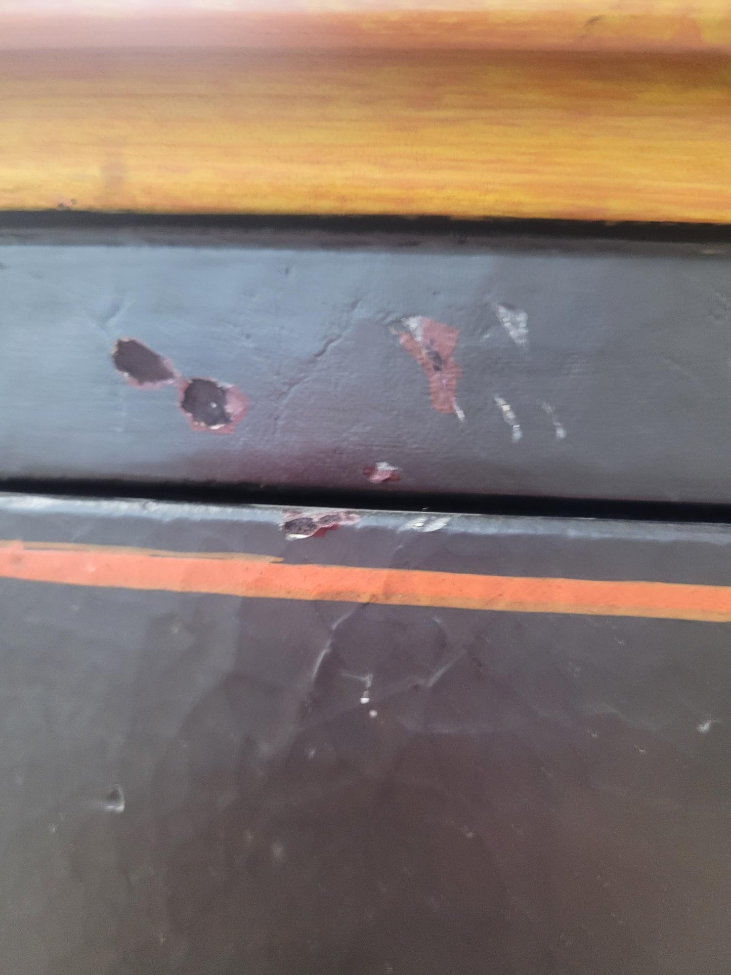 Painted Floral TV Stand / Media Cabinet