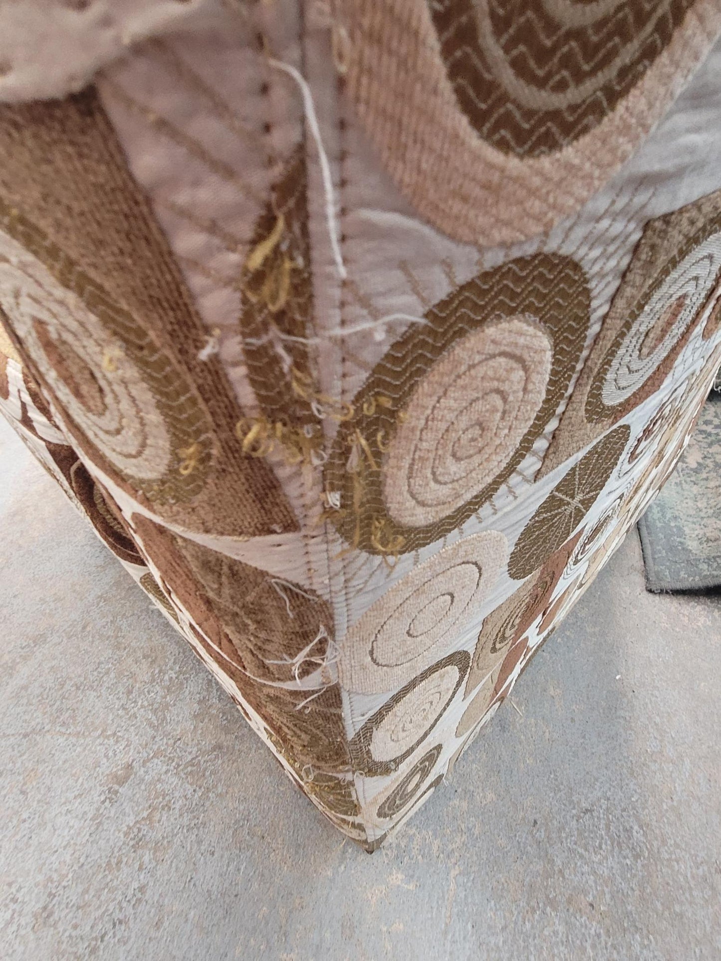Geometric Pattern Armless Accent Chair