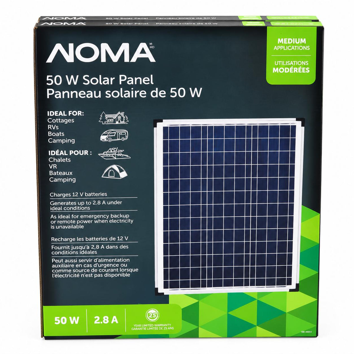 NOMA 50W Solar Panel – New in Box