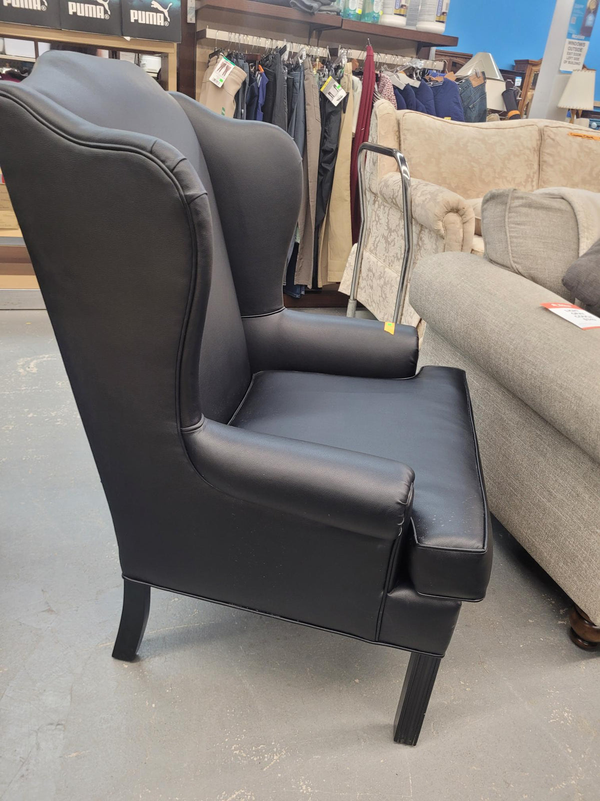 Black Wingback Accent Chair