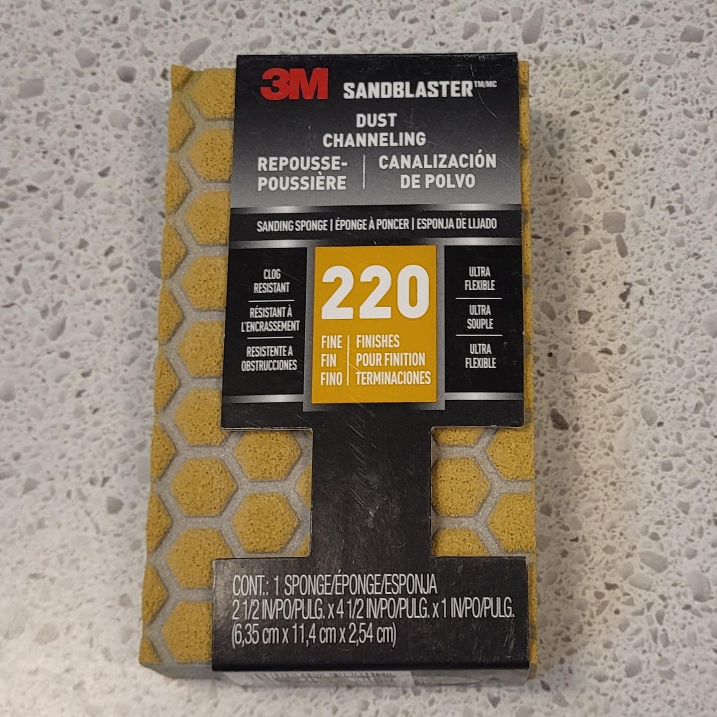 3M™ SandBlaster™ Ultra Flexible Sanding Sponge – 220 Fine Grit