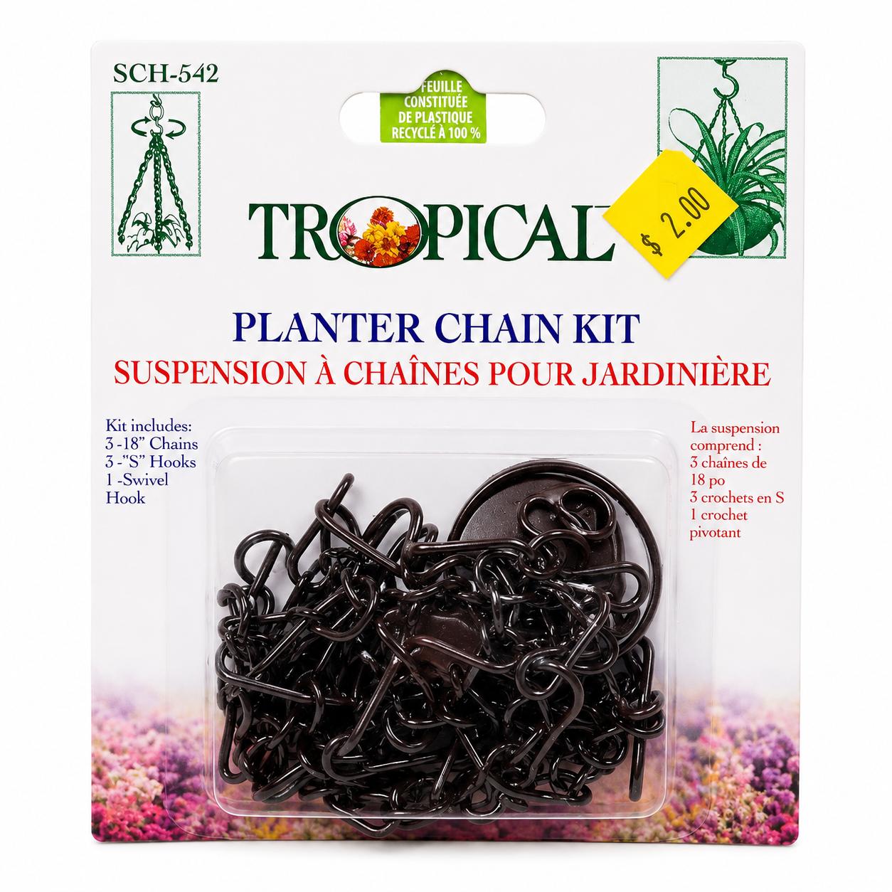 Tropical Planter Chain Kit – Hanging Basket Hardware Set