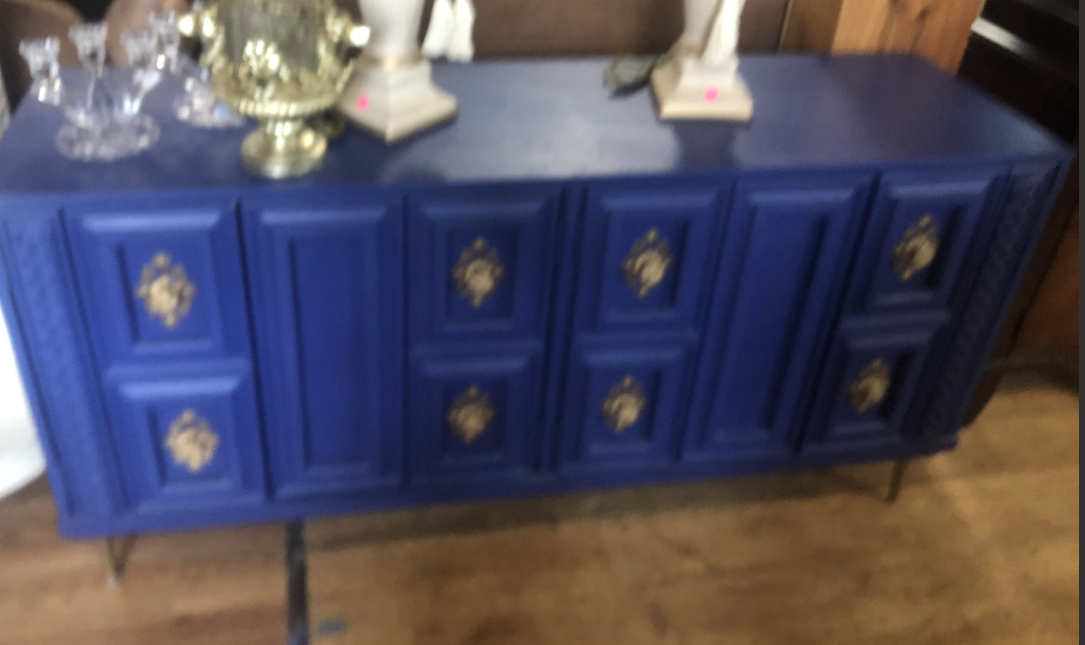 Vintage Blue Sideboard Cabinet