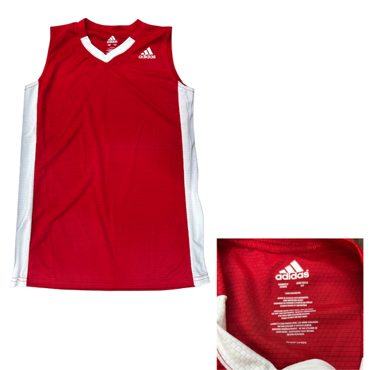 ADIDAS Athletic Tank - Red with White Stripe- Women’s