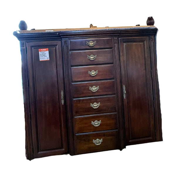 Traditional Dark Wood Queen Bedroom Set – 3 Pieces