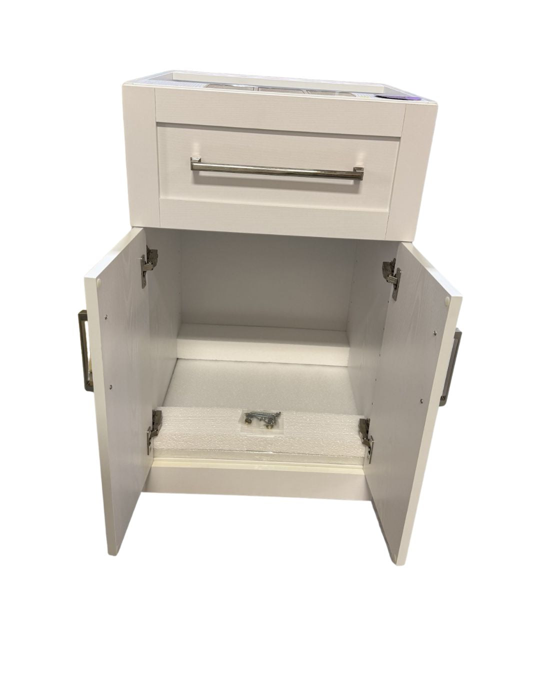 White Shaker-Style Bathroom Vanity Cabinet