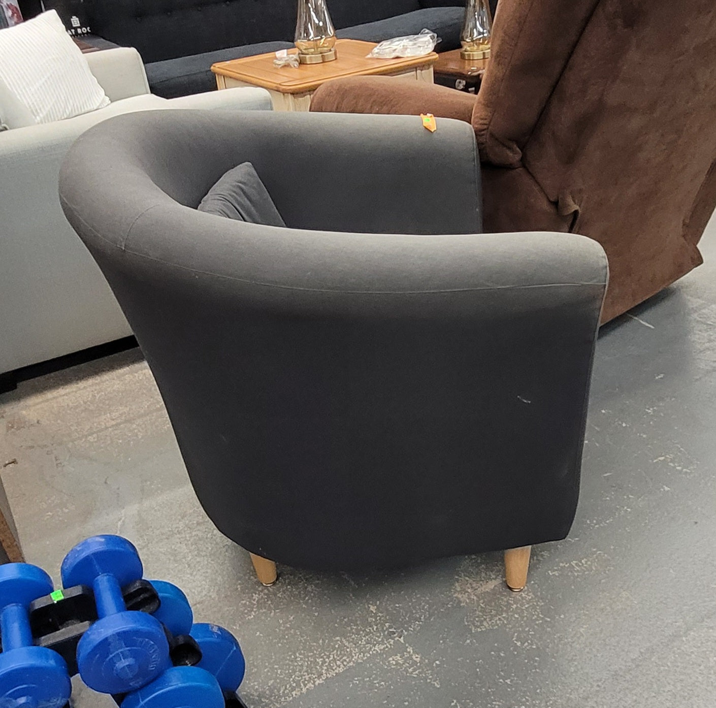 Modern Gray Accent Chair