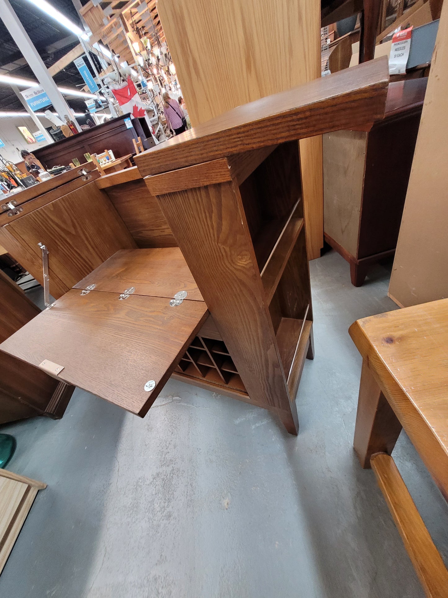 Modern Wine & Bar Cabinet with Hidden Storage