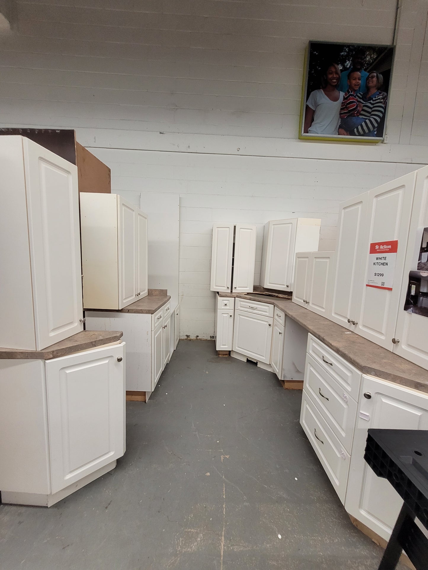 White Kitchen Cabinet Set with Countertops