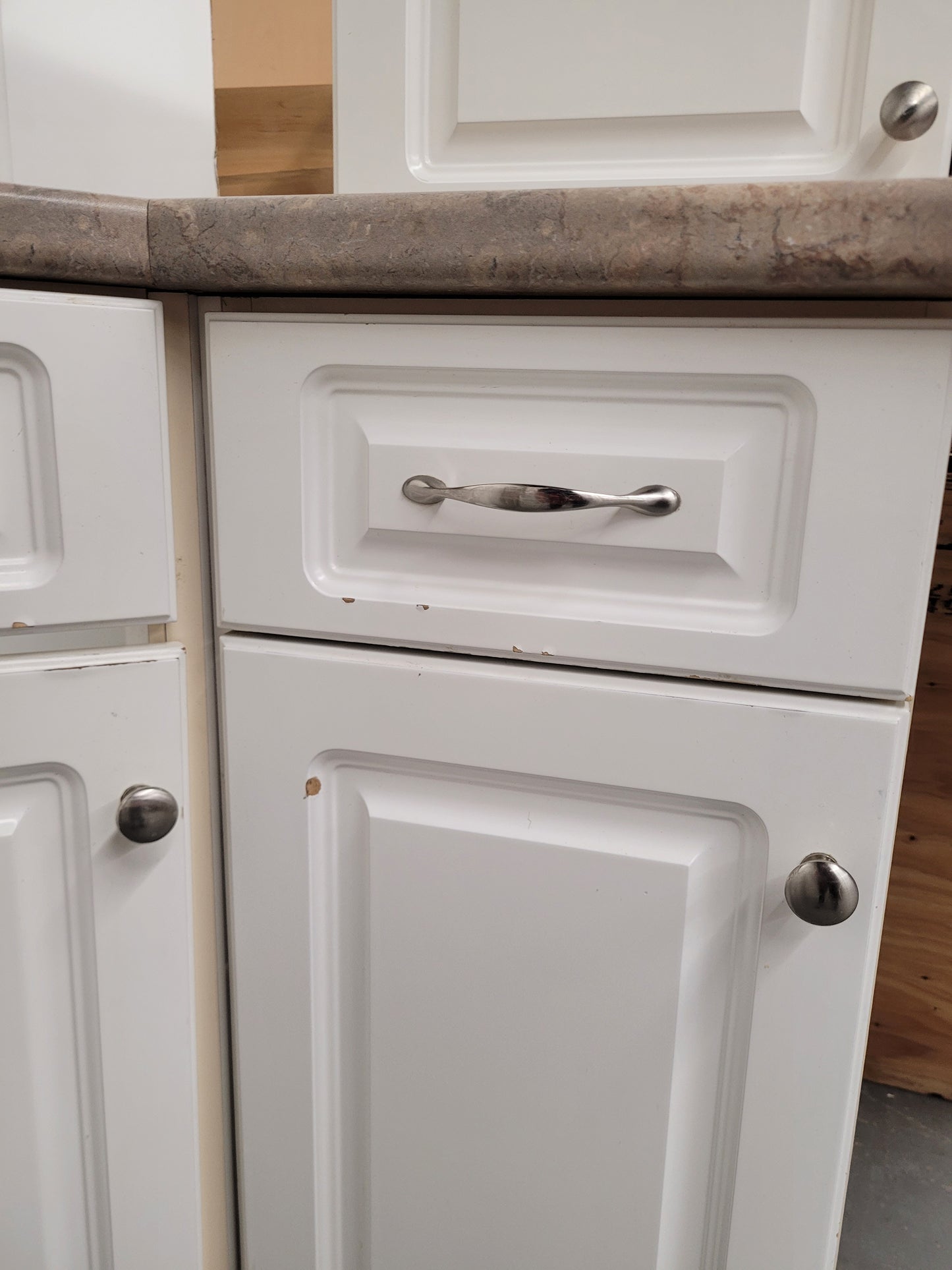 White Kitchen Cabinet Set with Countertops