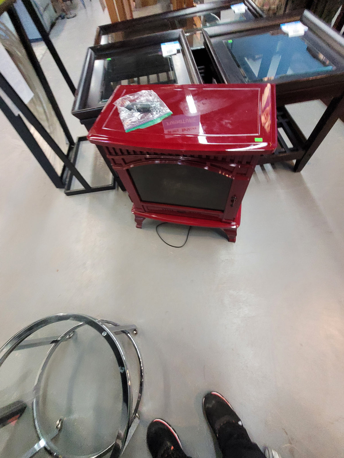Red Electric Fireplace