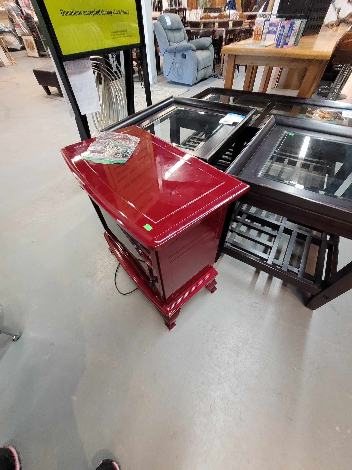 Red Electric Fireplace