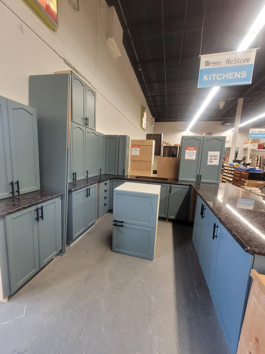 Painted Oak Kitchen Cabinets with Granite Countertops