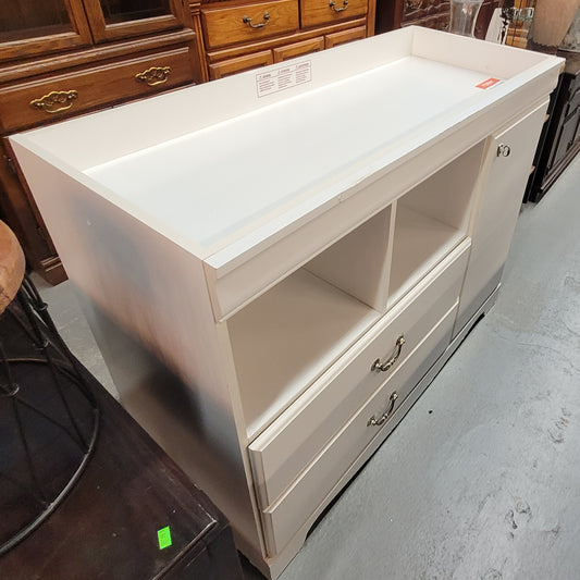 White Changing Table with Drawers and Storage