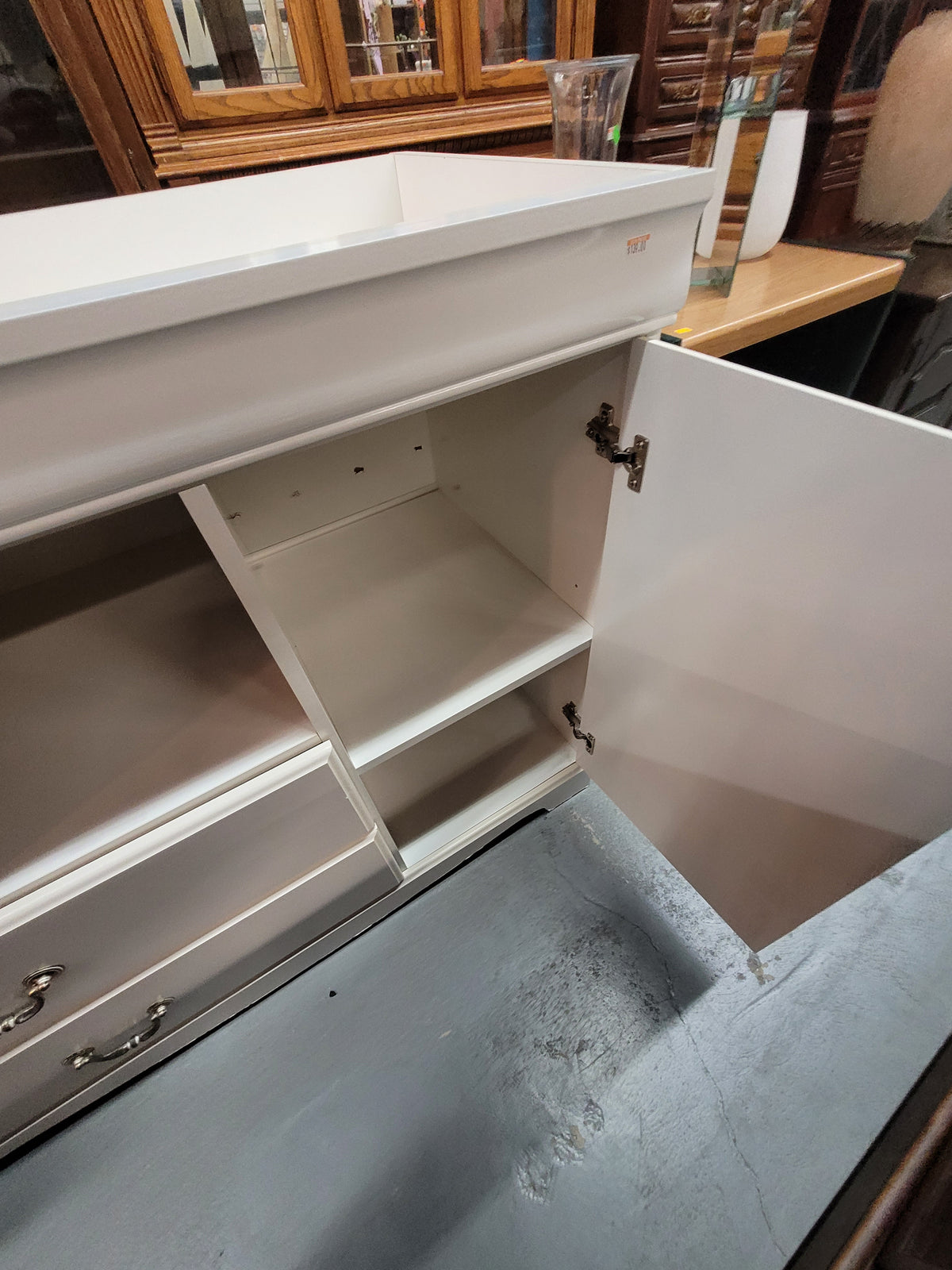 White Changing Table with Drawers and Storage