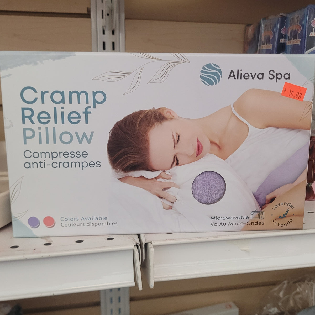 Alieva Spa Microwavable Cramp Relief Pillow – Lavender