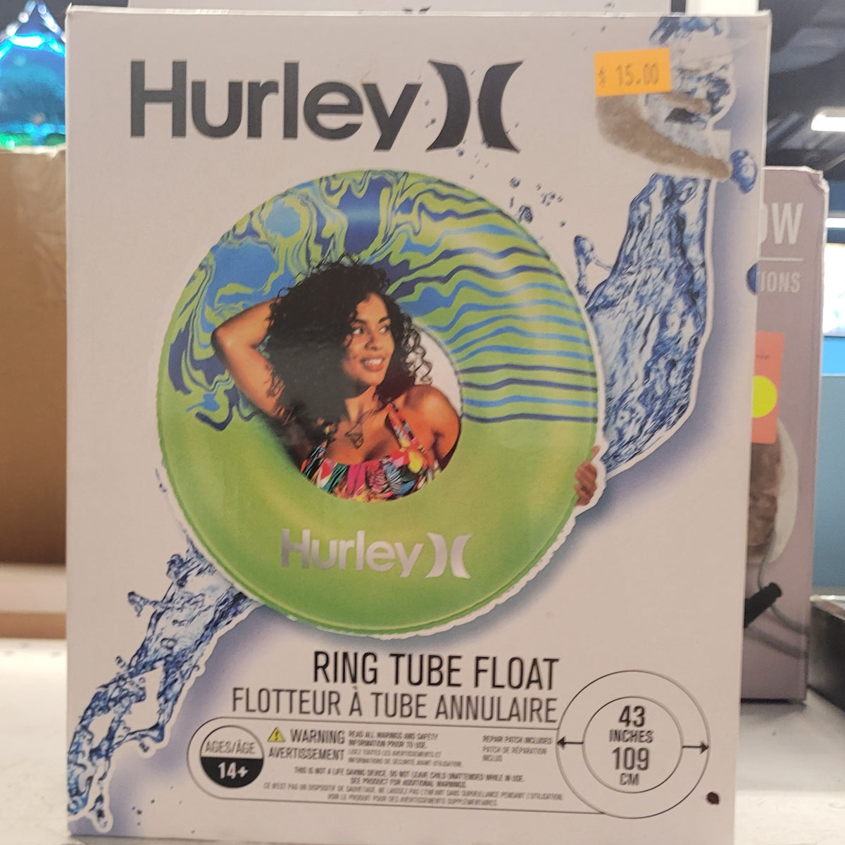Hurley 43-Inch Inflatable Ring Tube Float