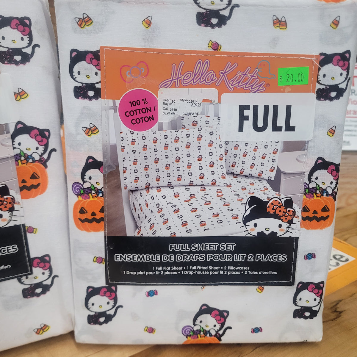 Hello Kitty Halloween Cotton Sheet Set – Full/Double